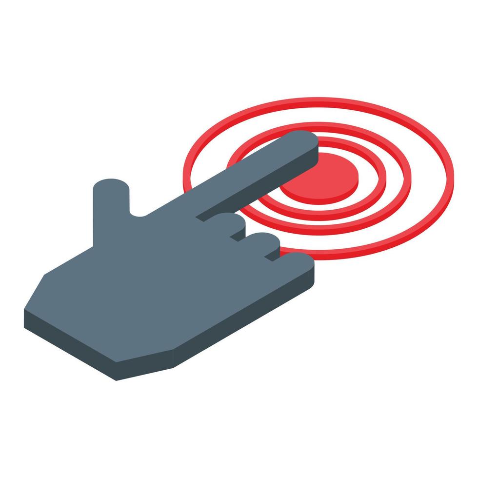 Touch interaction icon, isometric style vector