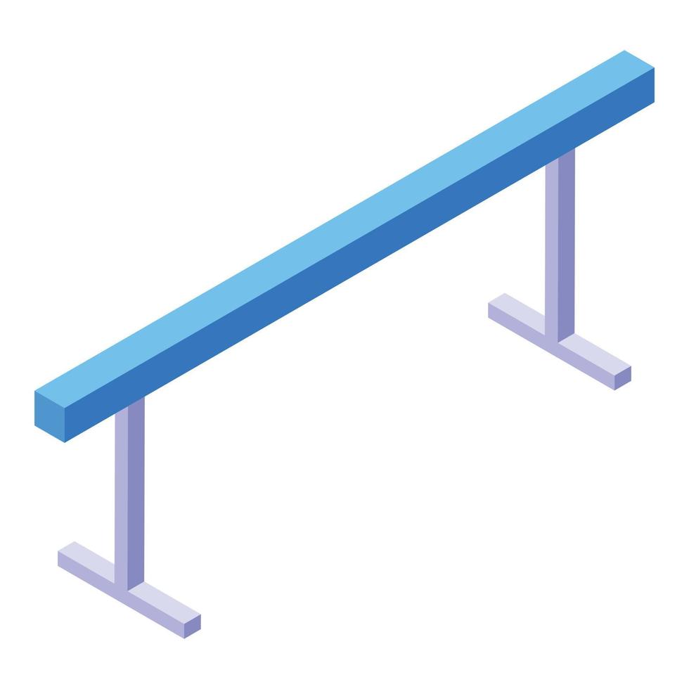 School gym gymnastic bar icon, isometric style vector