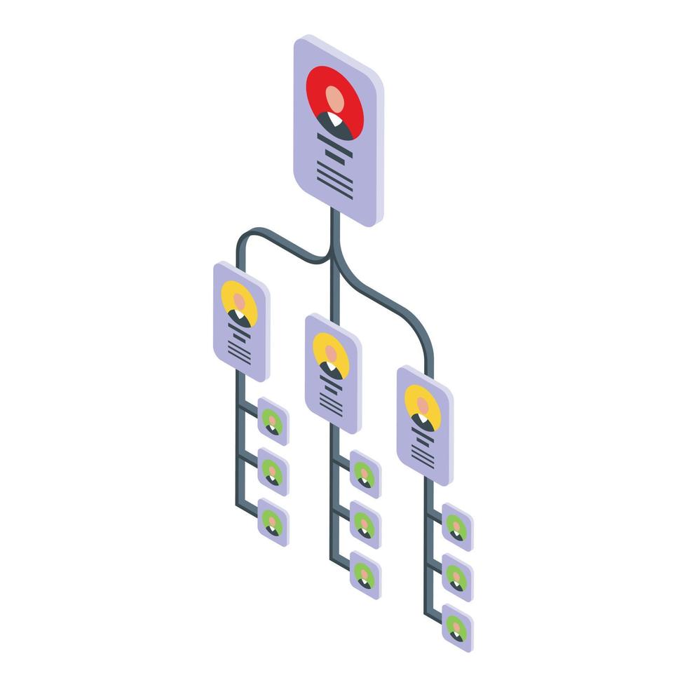Scheme hierarchy icon, isometric style vector