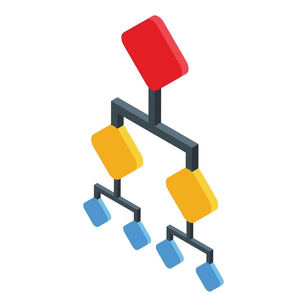 Resource hierarchy icon, isometric style vector