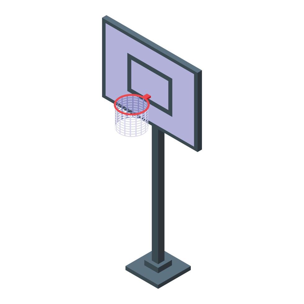 icono de tablero de baloncesto, estilo isométrico vector