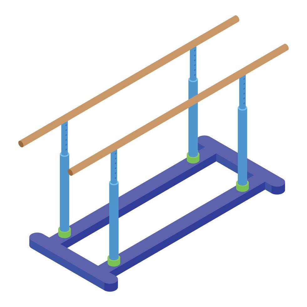 School gym bars icon, isometric style vector