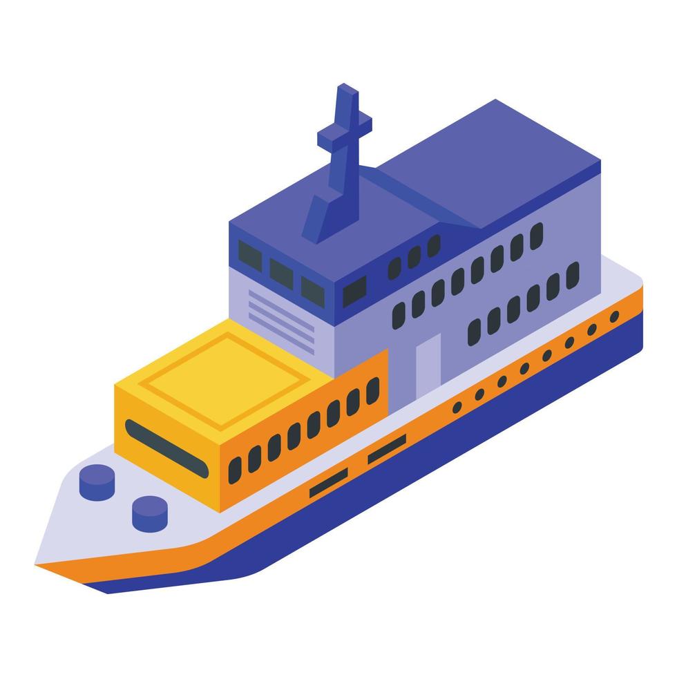 icono de ferry, estilo isométrico vector