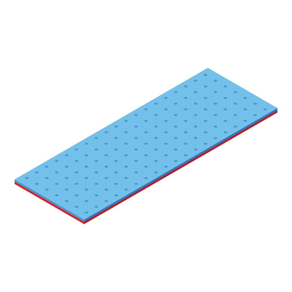 Pilates mat icon, isometric style vector