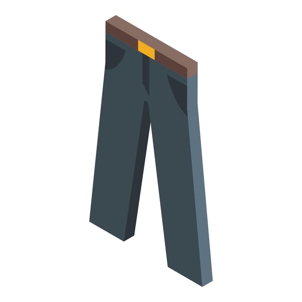 School uniform pants icon, isometric style vector