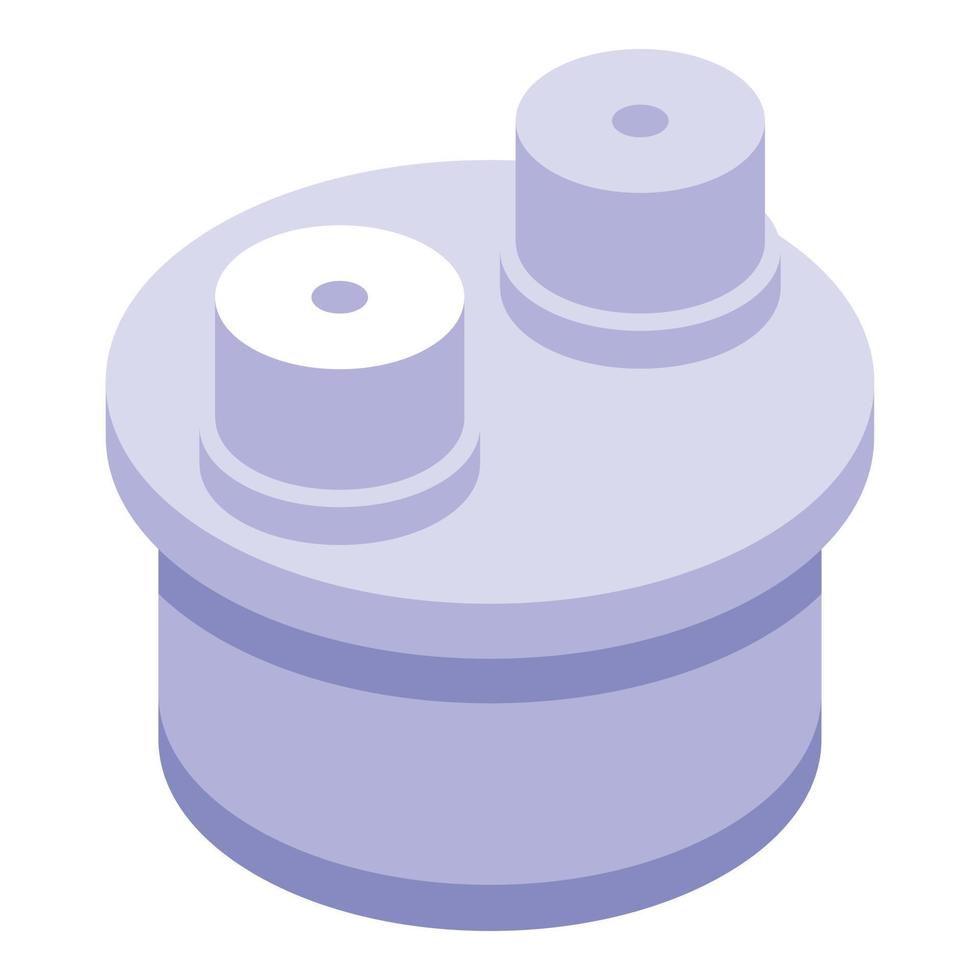 Sewerage water filter icon, isometric style vector