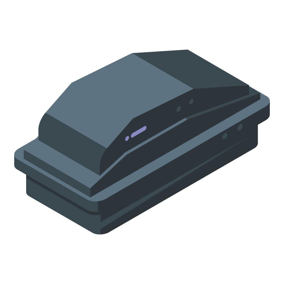 Car roof box icon, isometric style vector