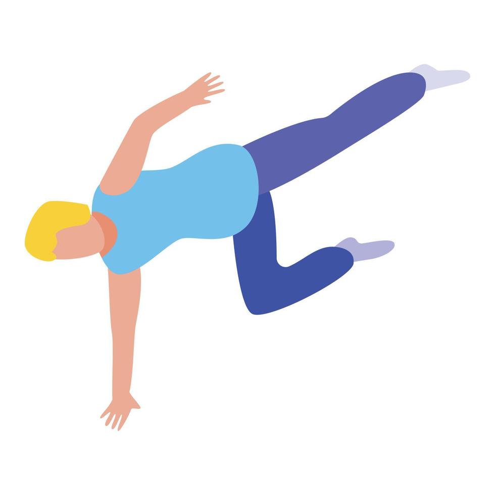 Pilates one hand icon, isometric style vector