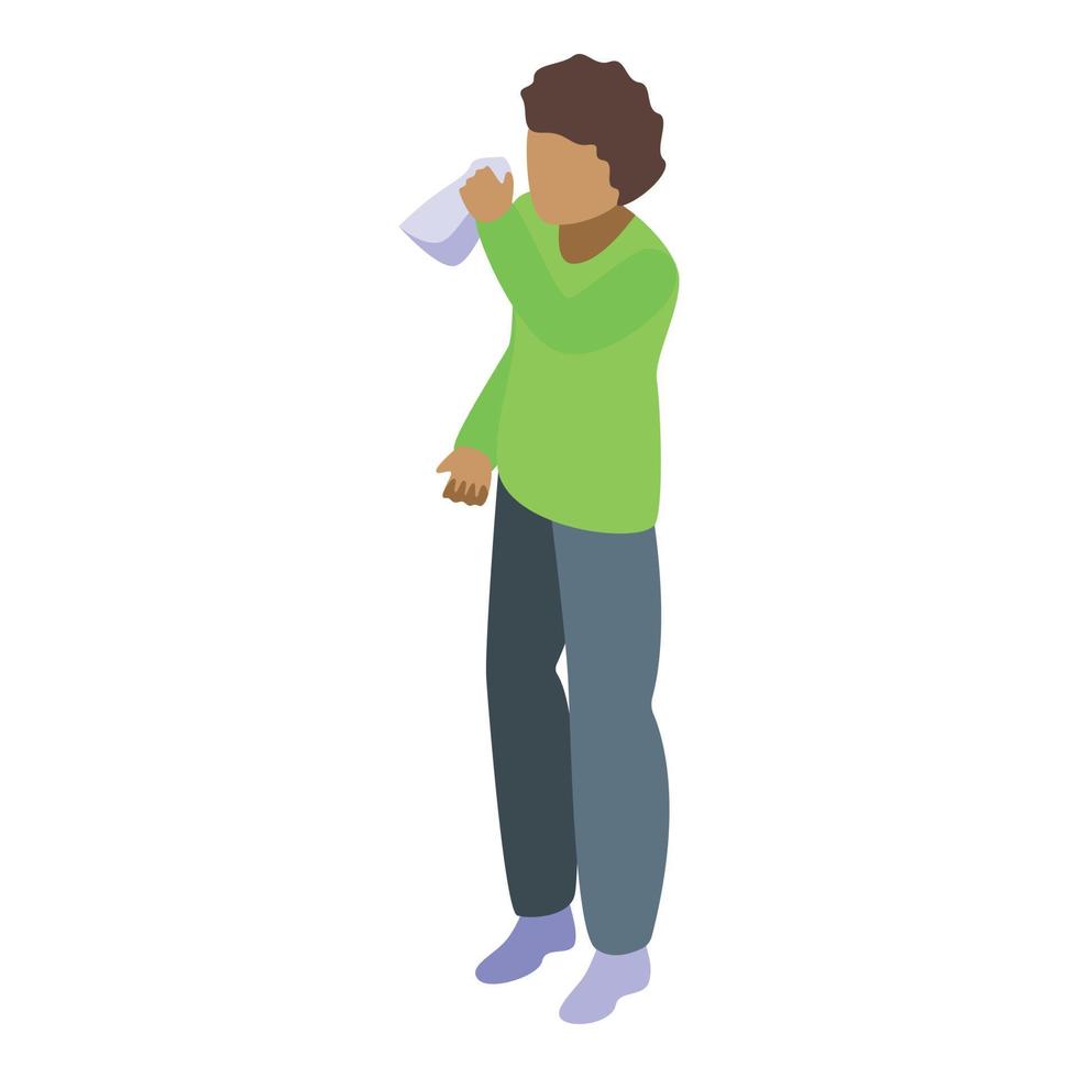 Allergic people icon, isometric style vector
