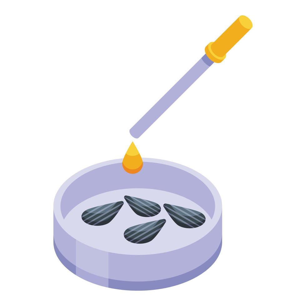 Petri dish gmo icon, isometric style vector