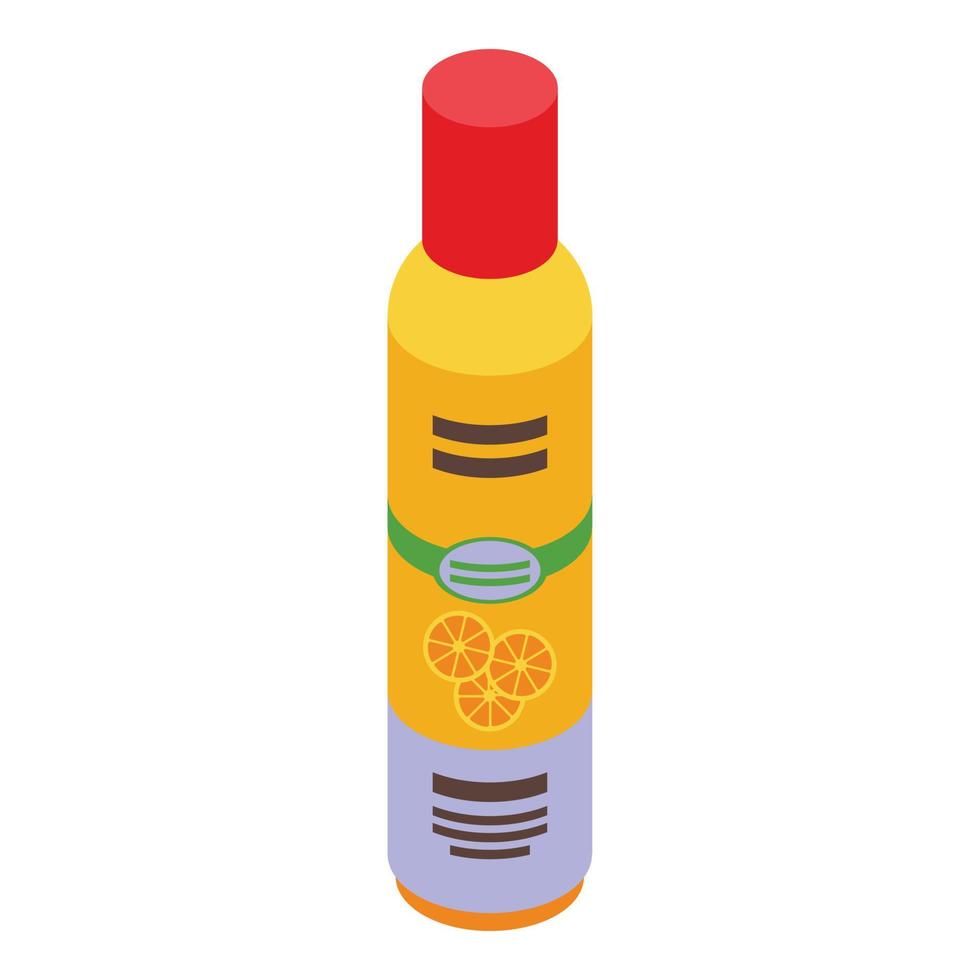 Orange air freshener icon, isometric style vector