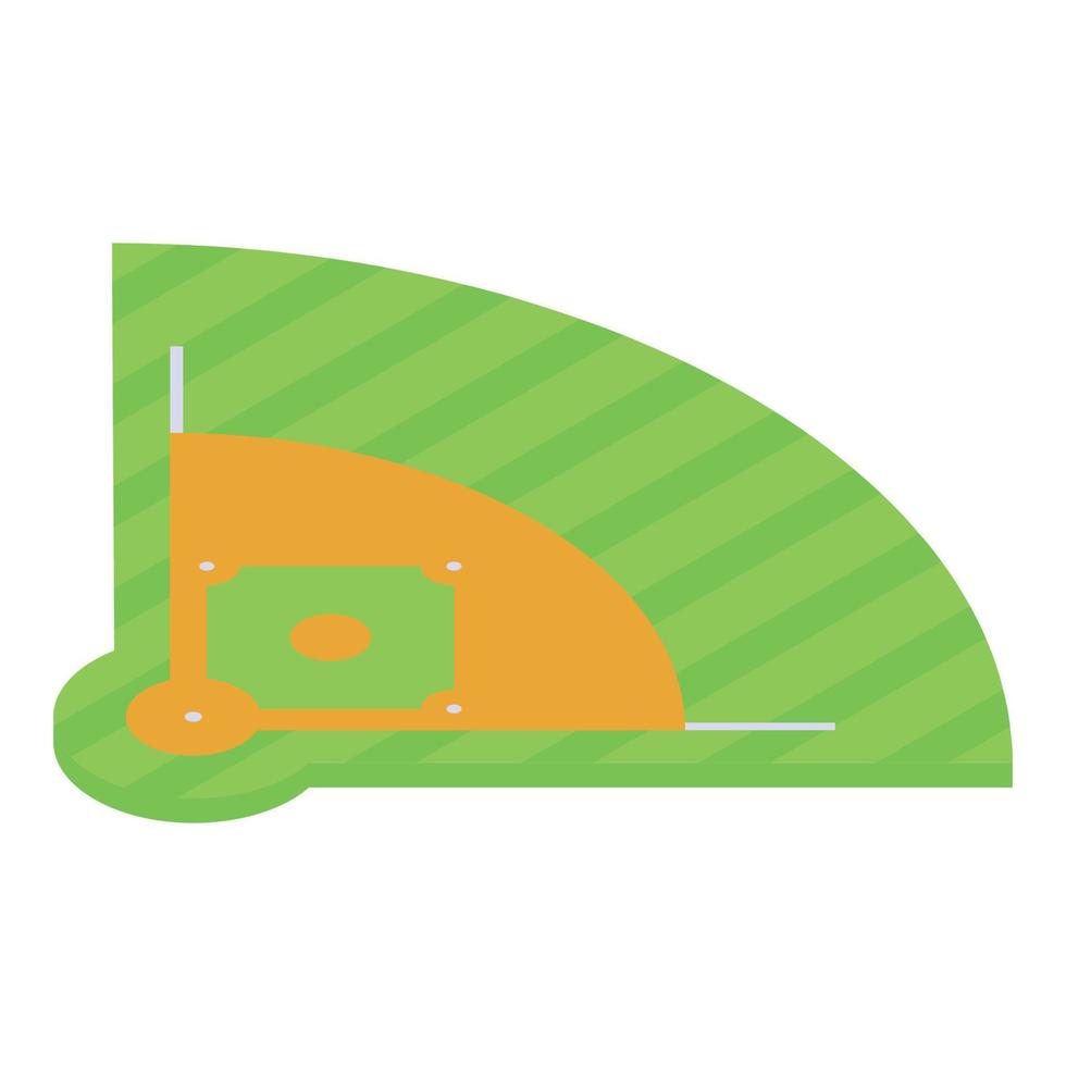 Baseball field icon, isometric style vector