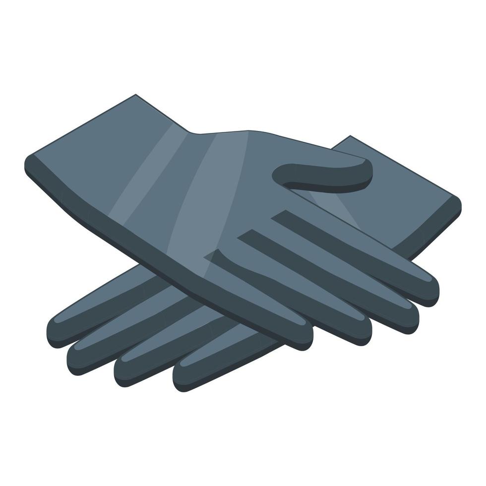Protective gloves icon, isometric style vector