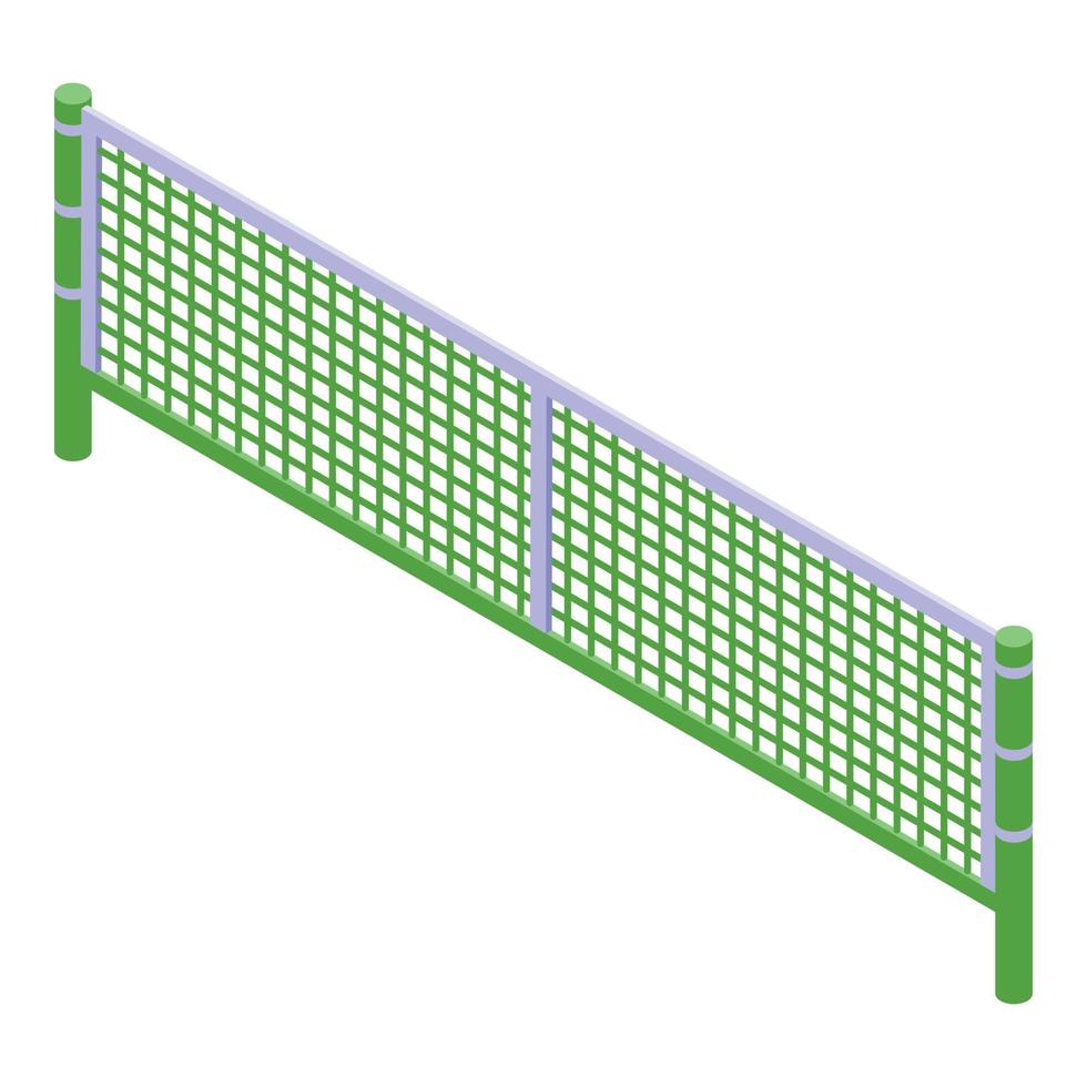 icono de red de tenis, estilo isométrico vector