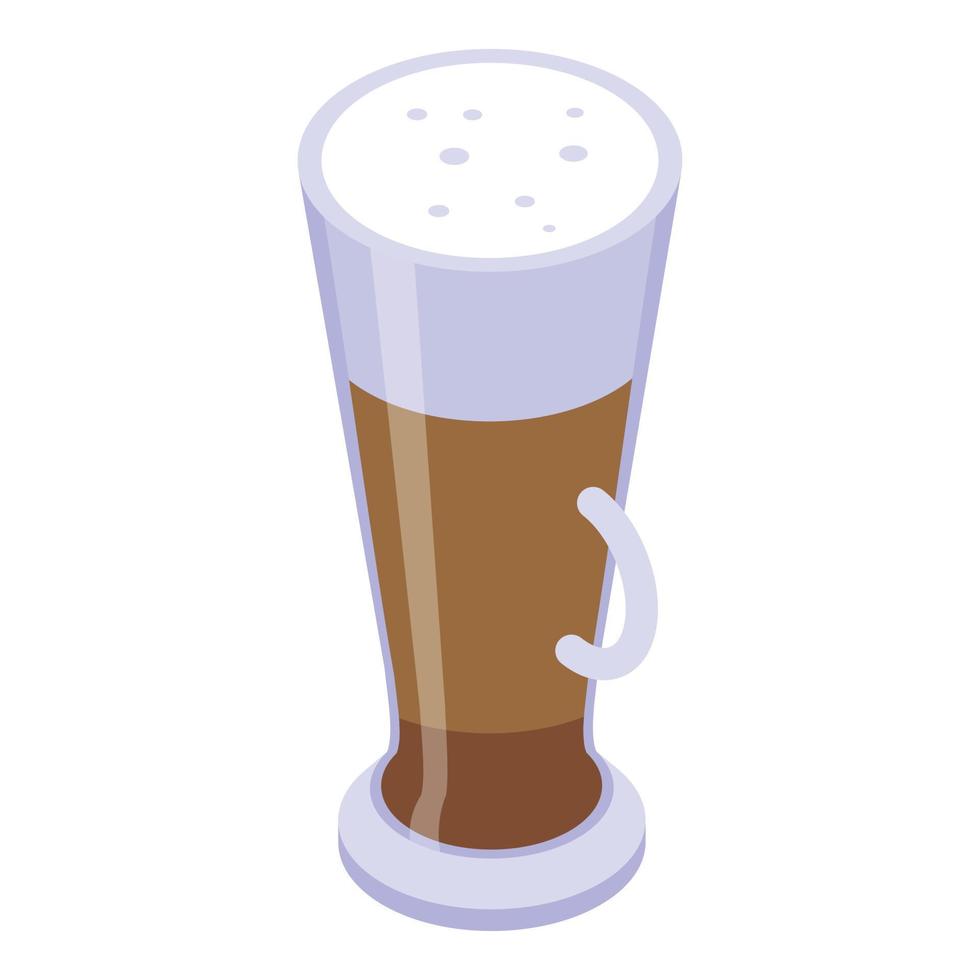 Latte spice cream icon, isometric style vector