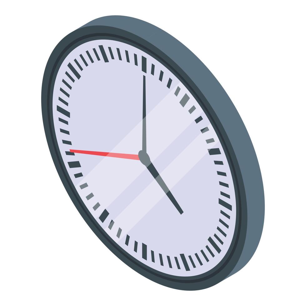 Time to newspaper icon, isometric style vector