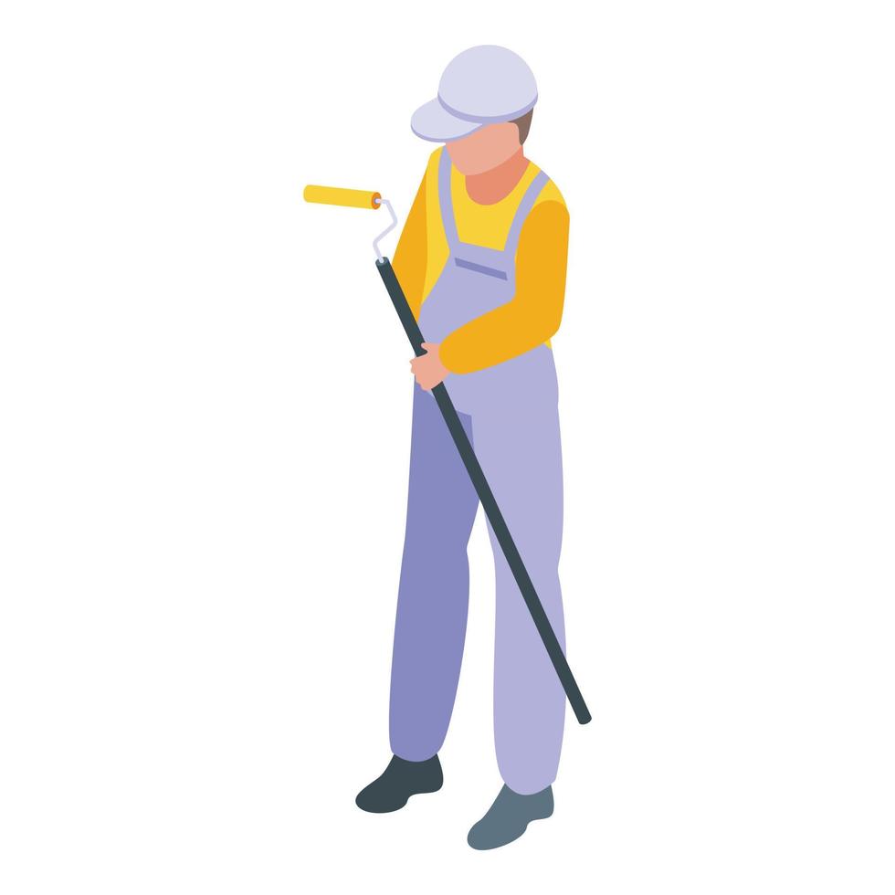 Construction contribute work icon, isometric style vector