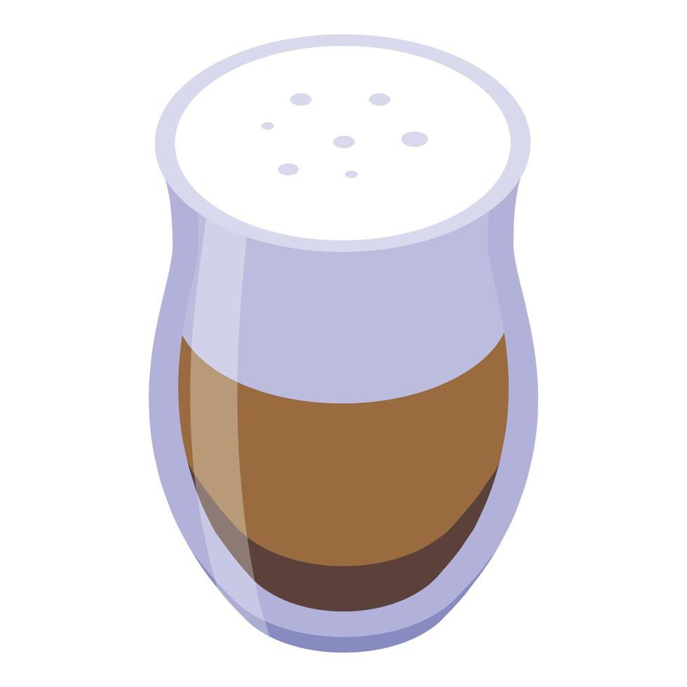 Latte spice icon, isometric style vector