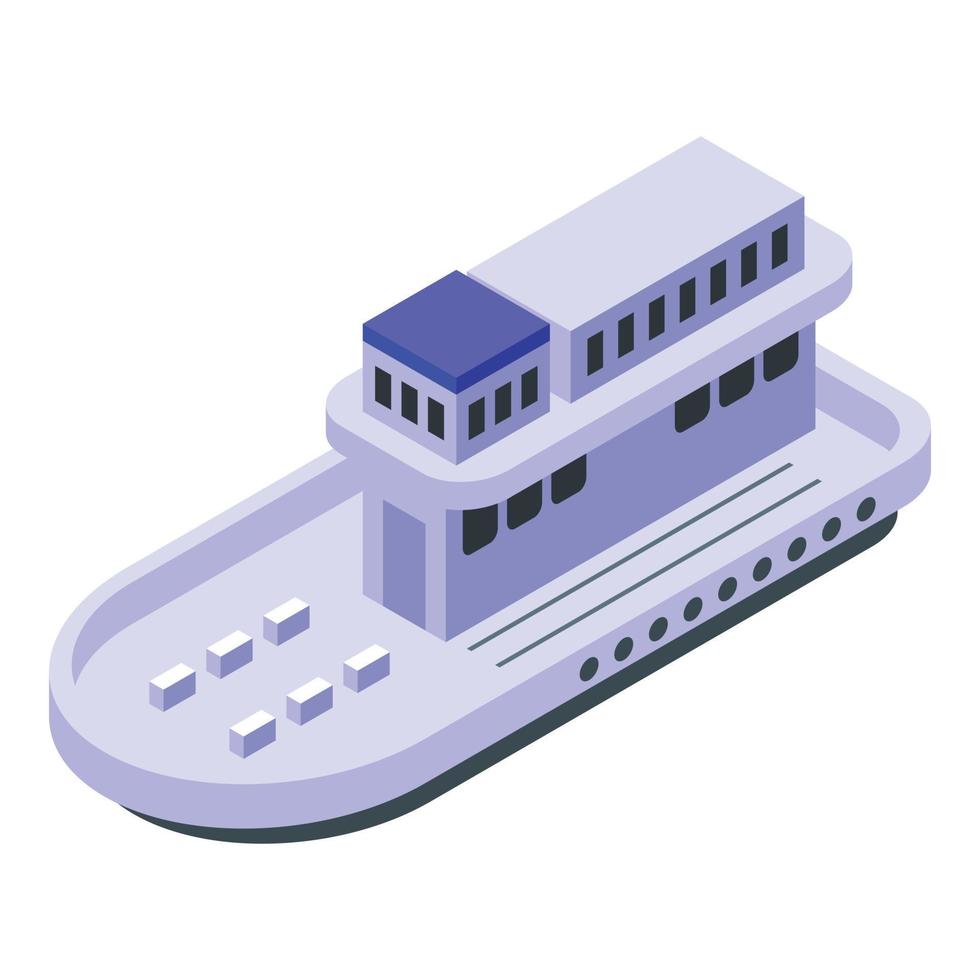 Ferry boat icon, isometric style vector