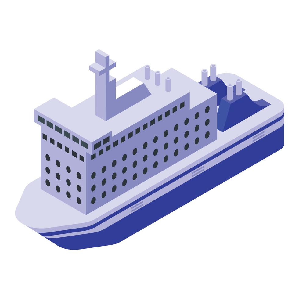 Ferry bosporus icon, isometric style vector