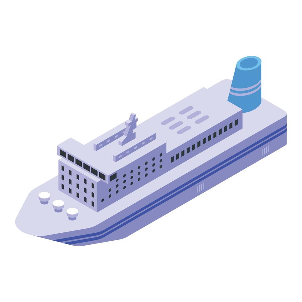 Ferry delivery icon, isometric style vector