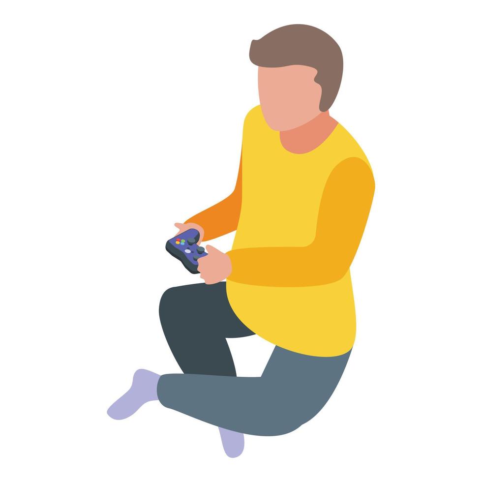 Game controller icon, isometric style vector