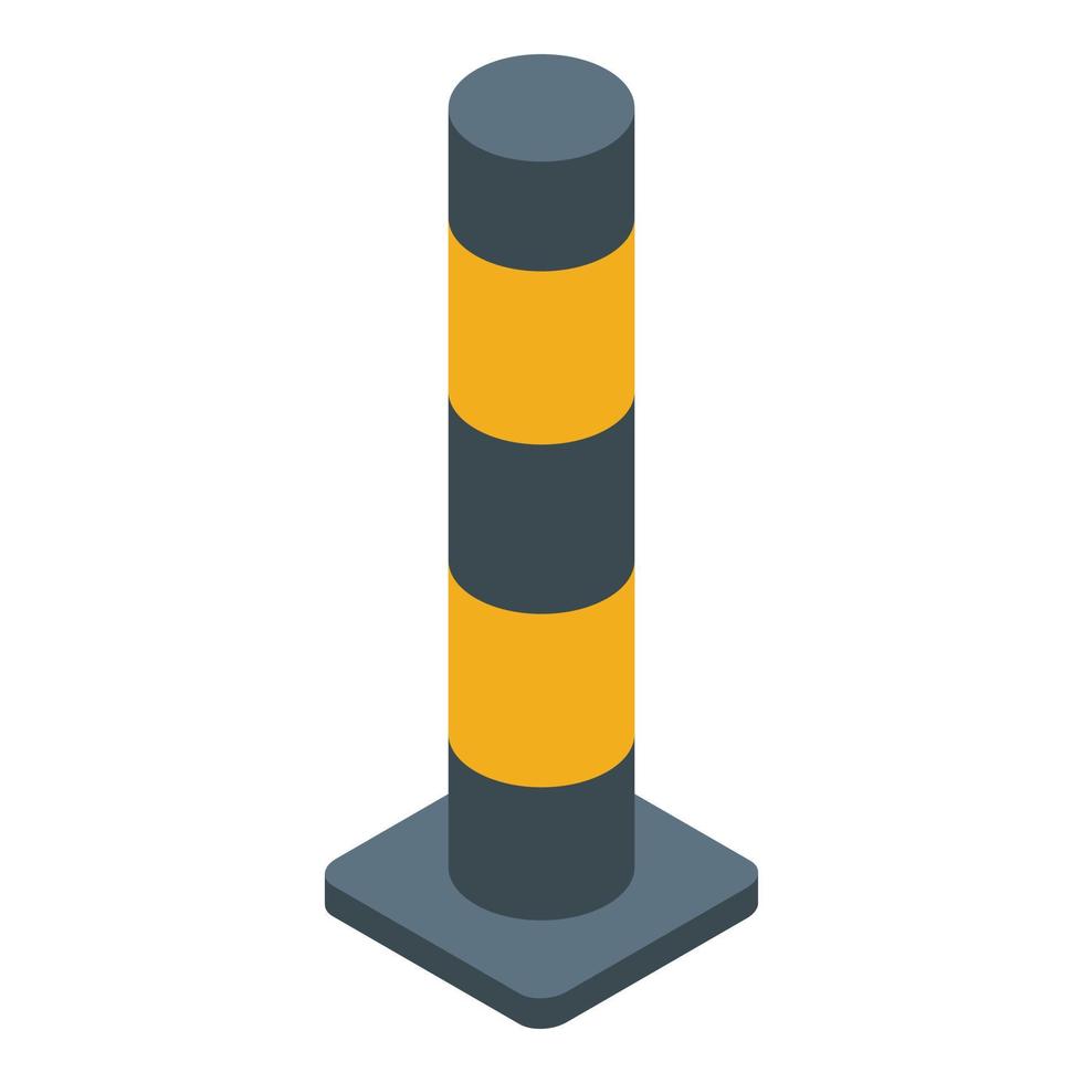 Pillar border icon, isometric style vector