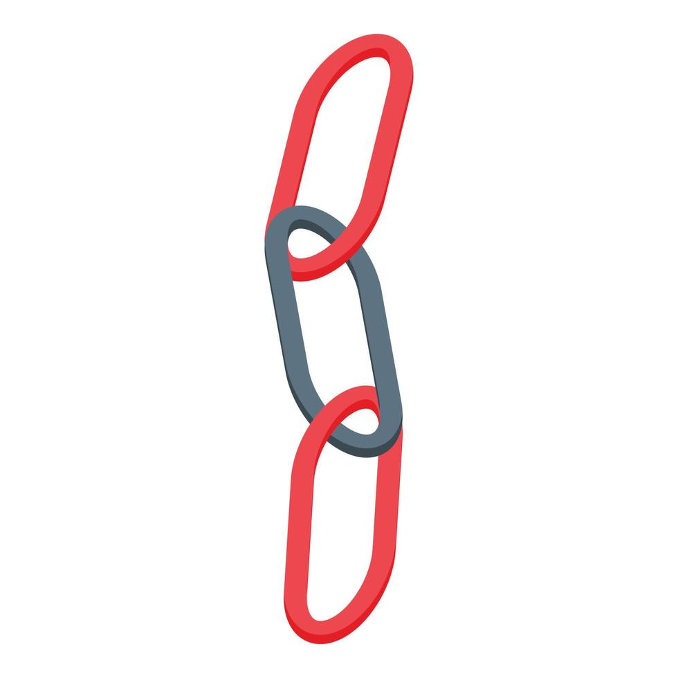 Internet link chain icon, isometric style vector