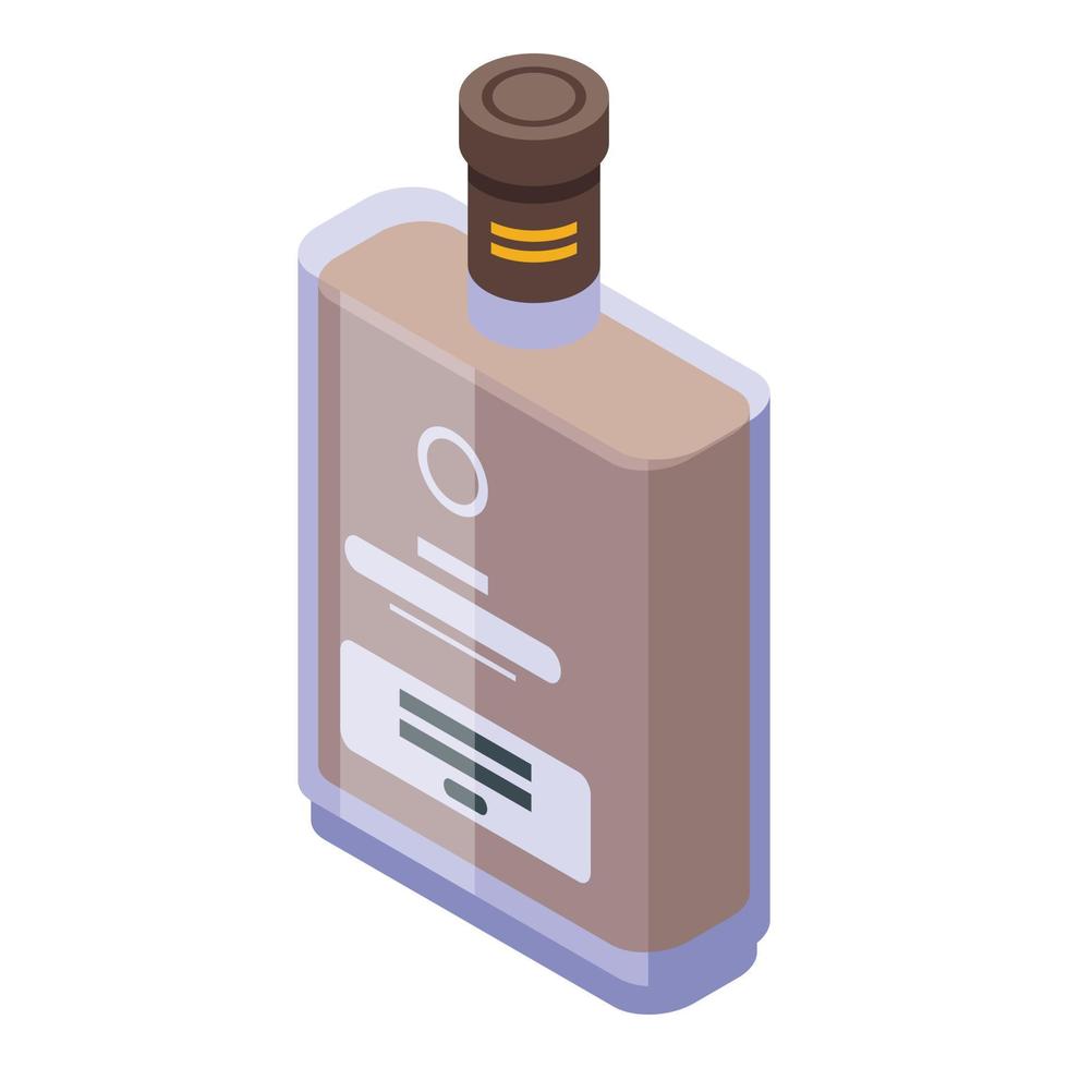Menu bourbon icon, isometric style vector