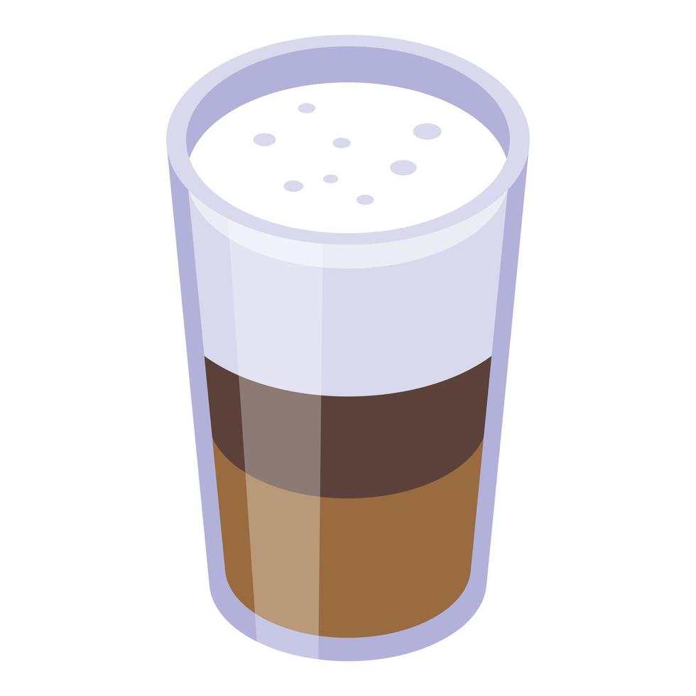 Latte break icon, isometric style vector