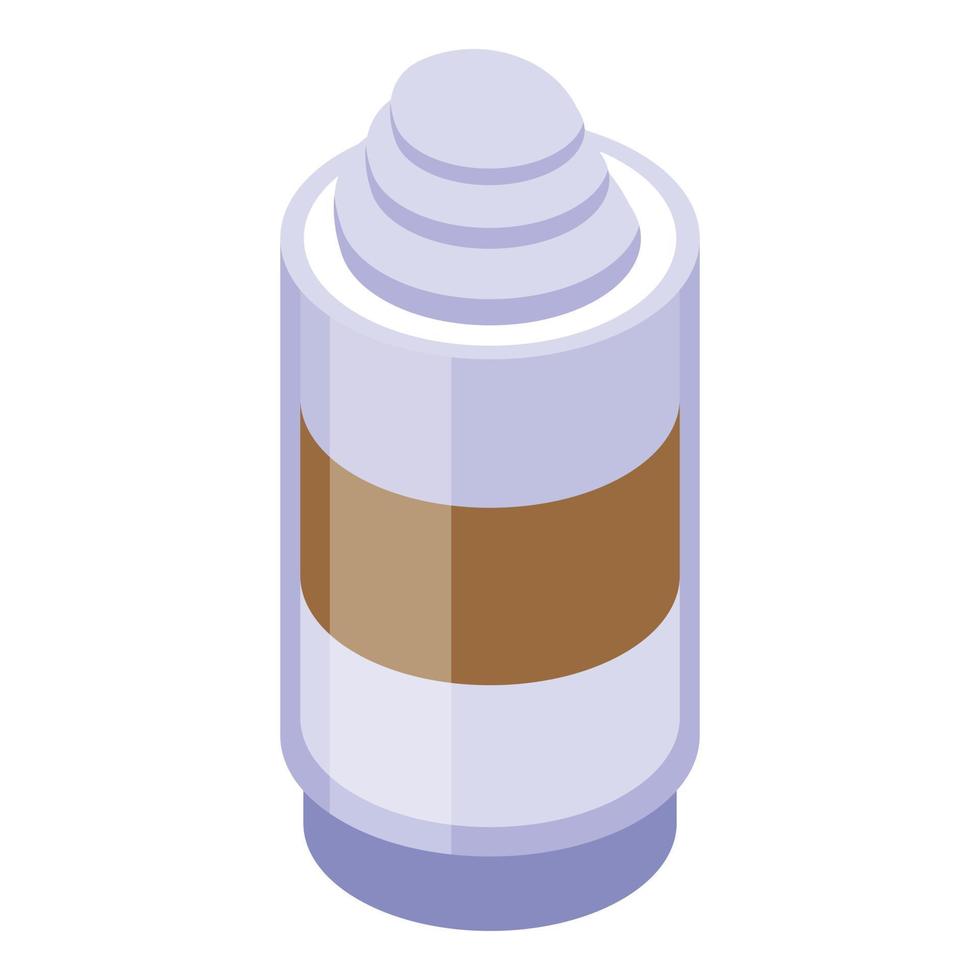 Latte beverage icon, isometric style vector