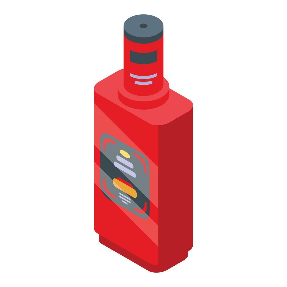 Ketchup icon, isometric style vector