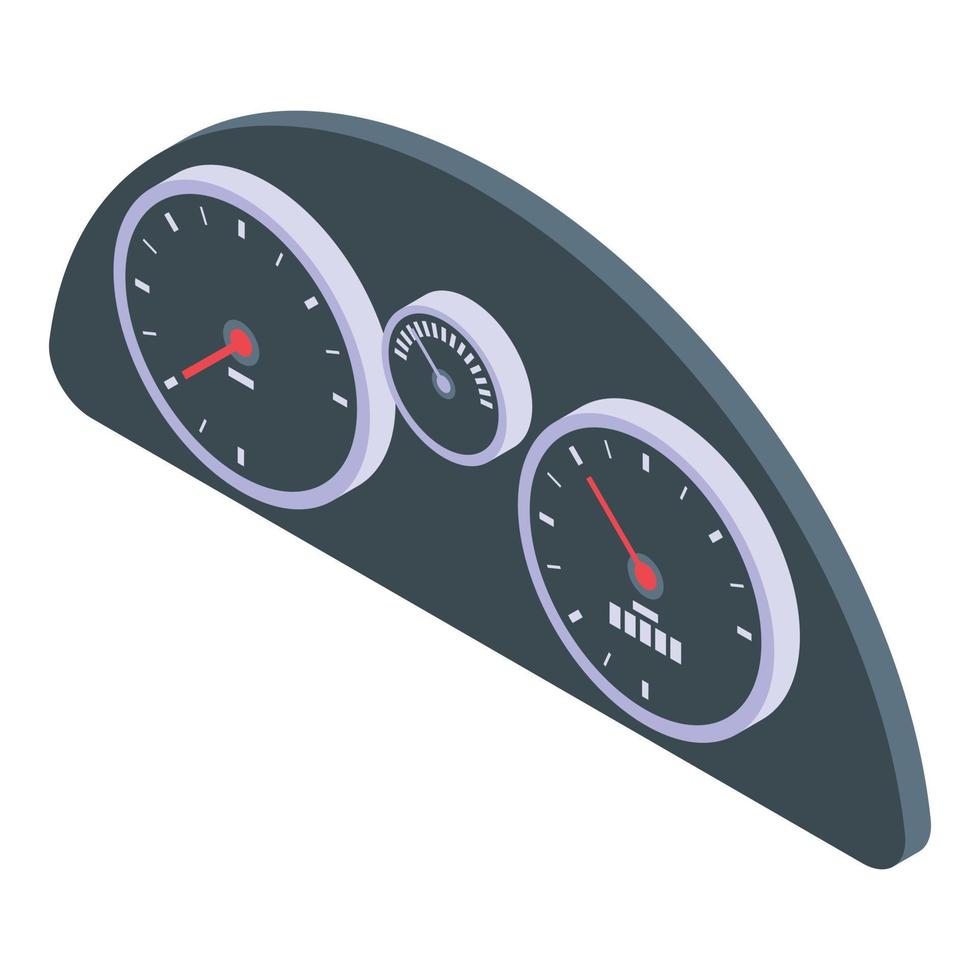 Automobile dashboard icon, isometric style vector