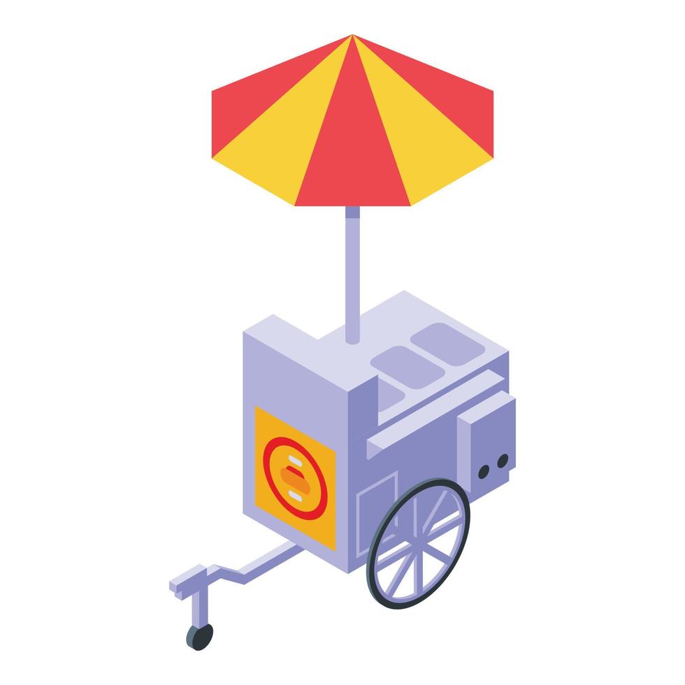 Cart for baking icon, isometric style vector