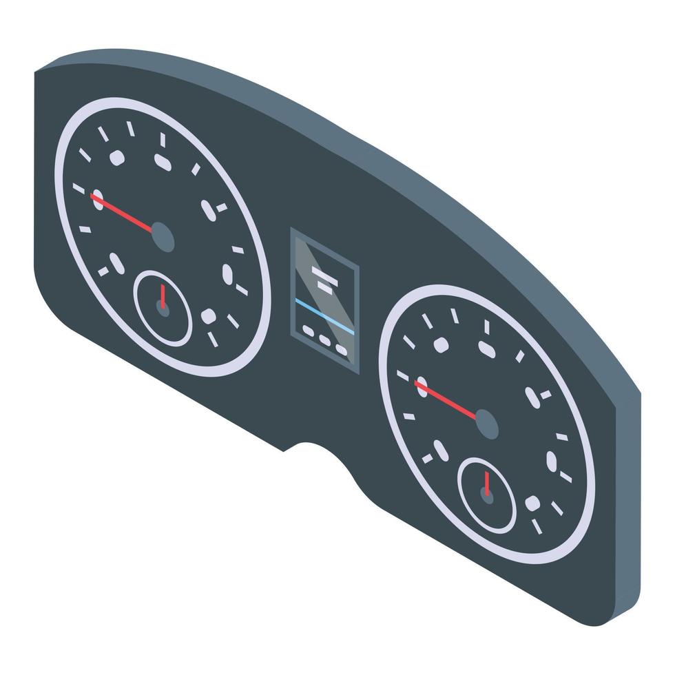 Dashboard panel icon, isometric style vector