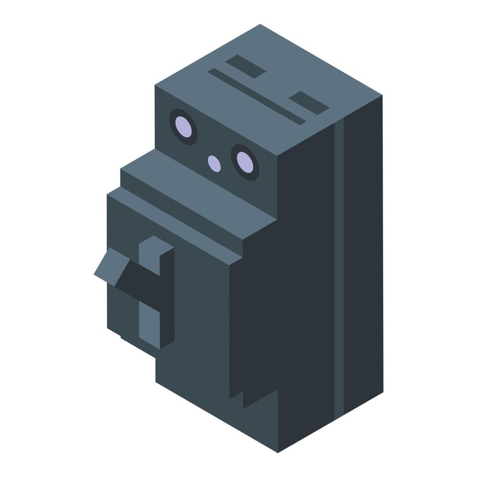 Voltage breaker icon, isometric style vector