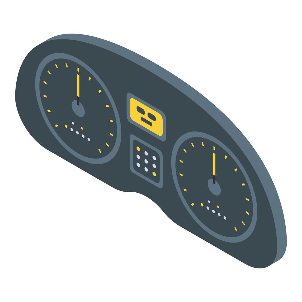 Auto dashboard icon, isometric style vector