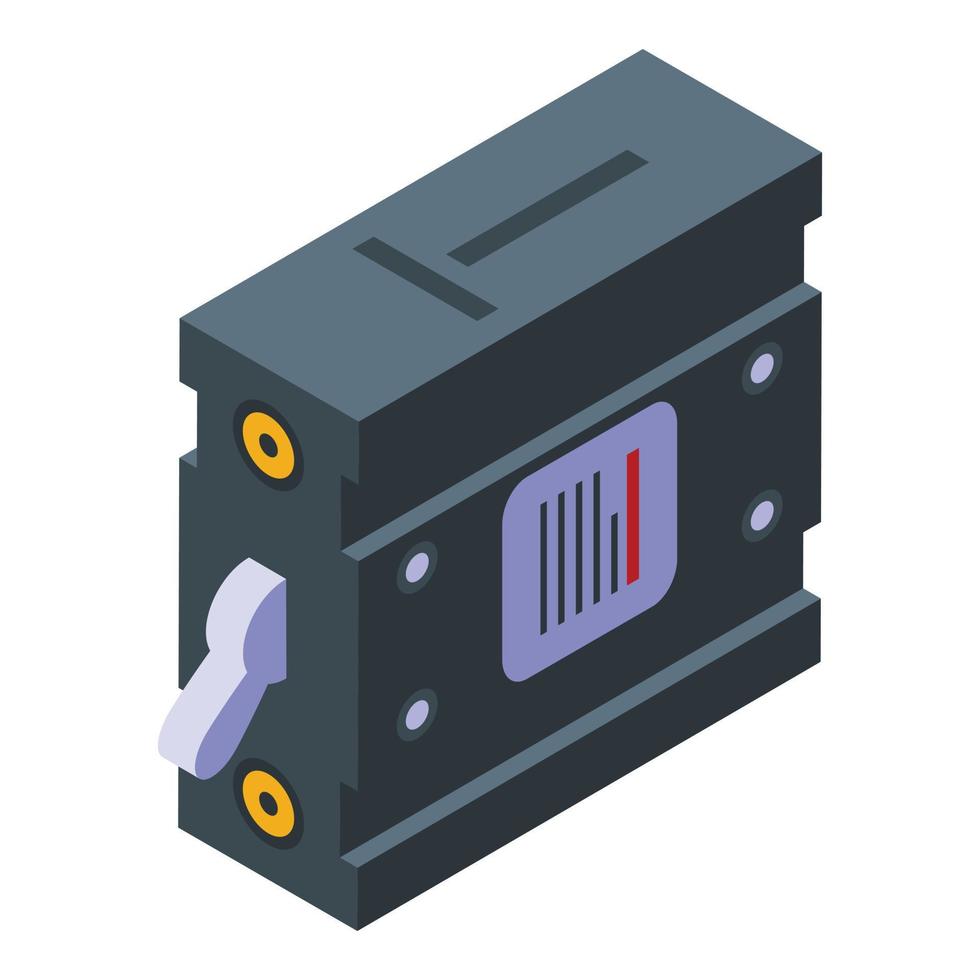 Automatic breaker icon, isometric style vector