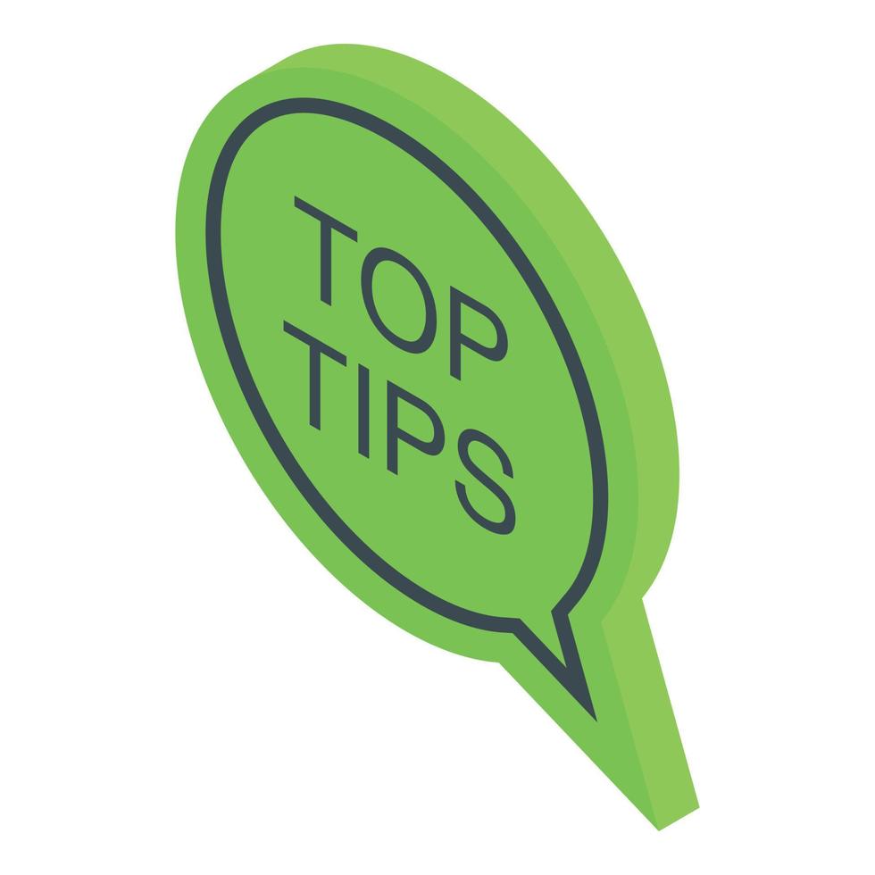 Tips advice icon, isometric style vector