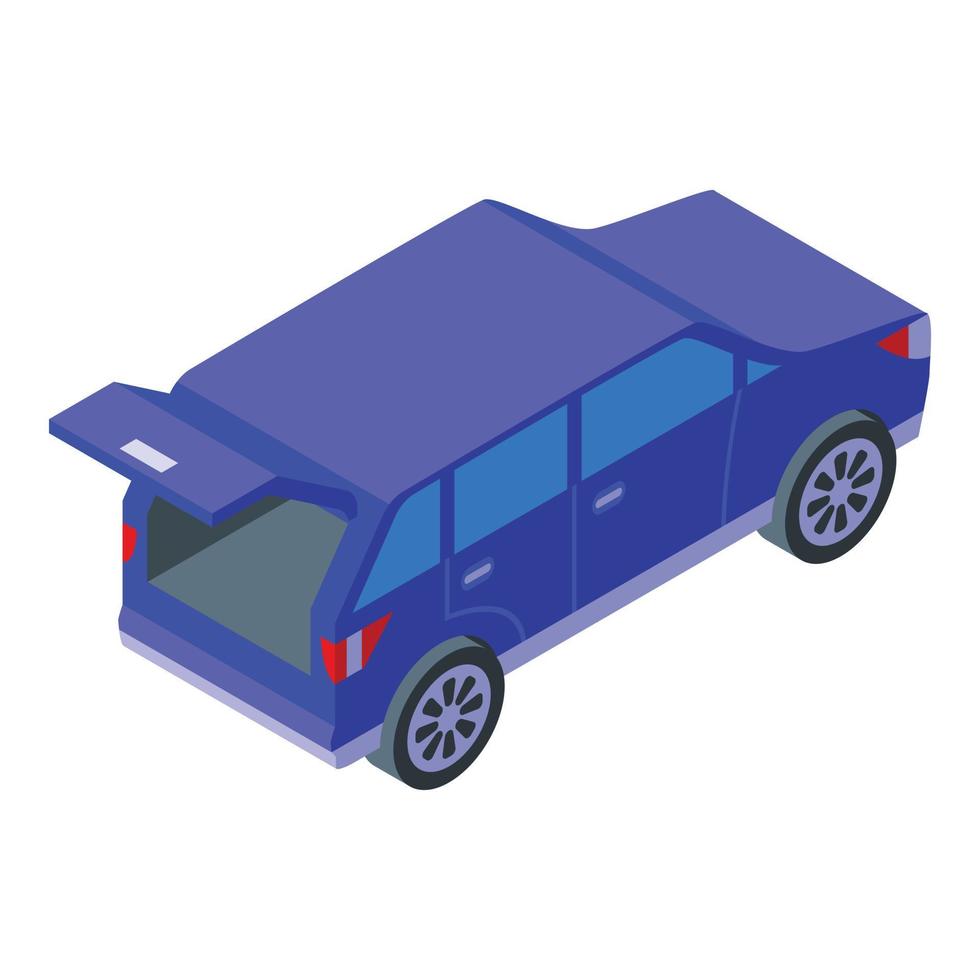 Big trunk car icon, isometric style vector