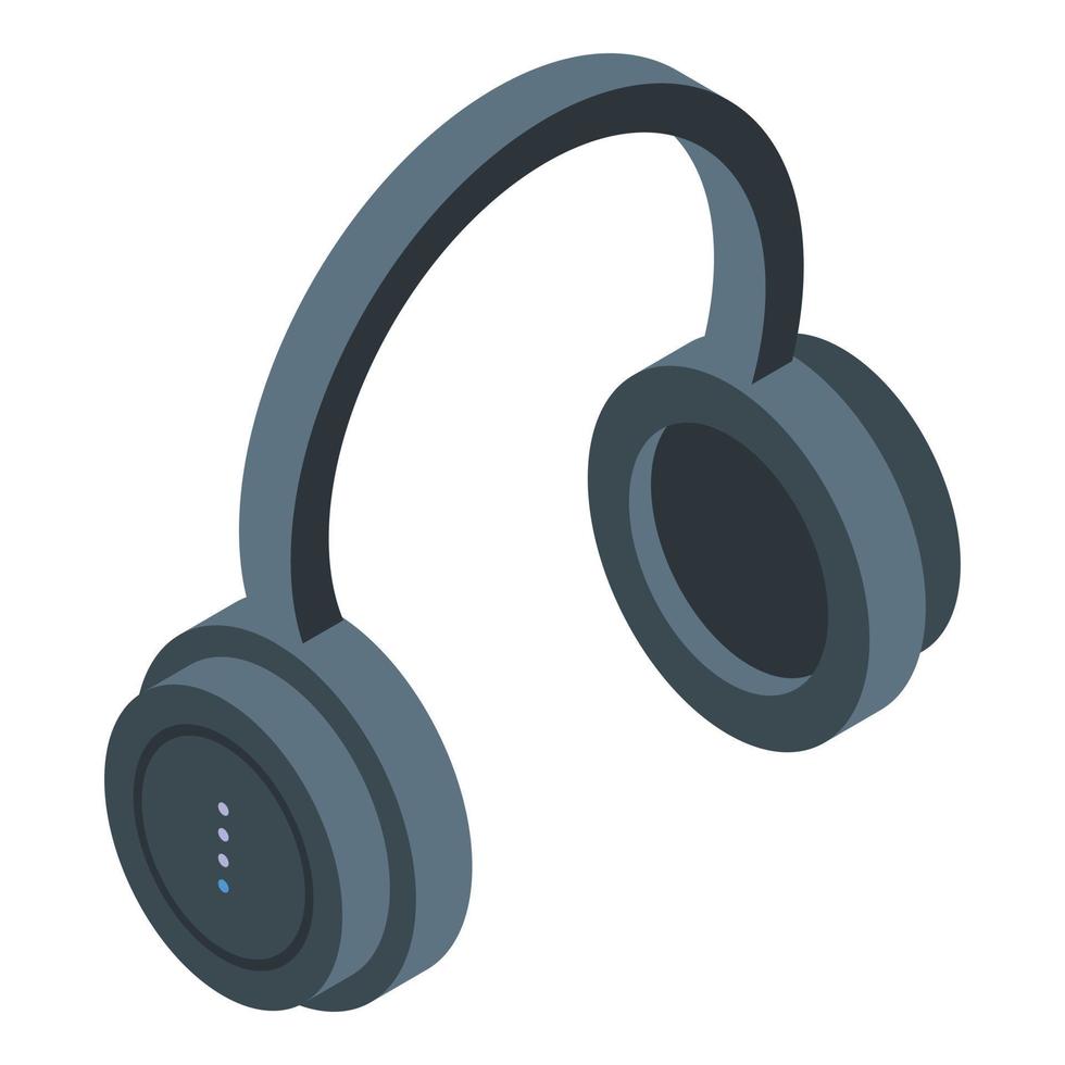 icono de auriculares de pasajeros, estilo isométrico vector