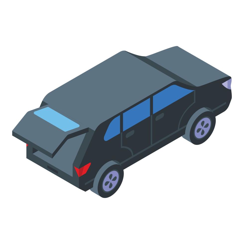 Unlock trunk car icon, isometric style vector