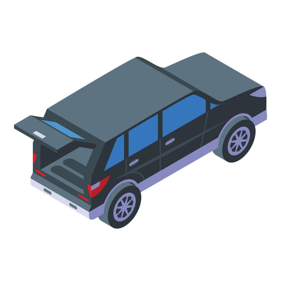 Empty trunk car icon, isometric style vector