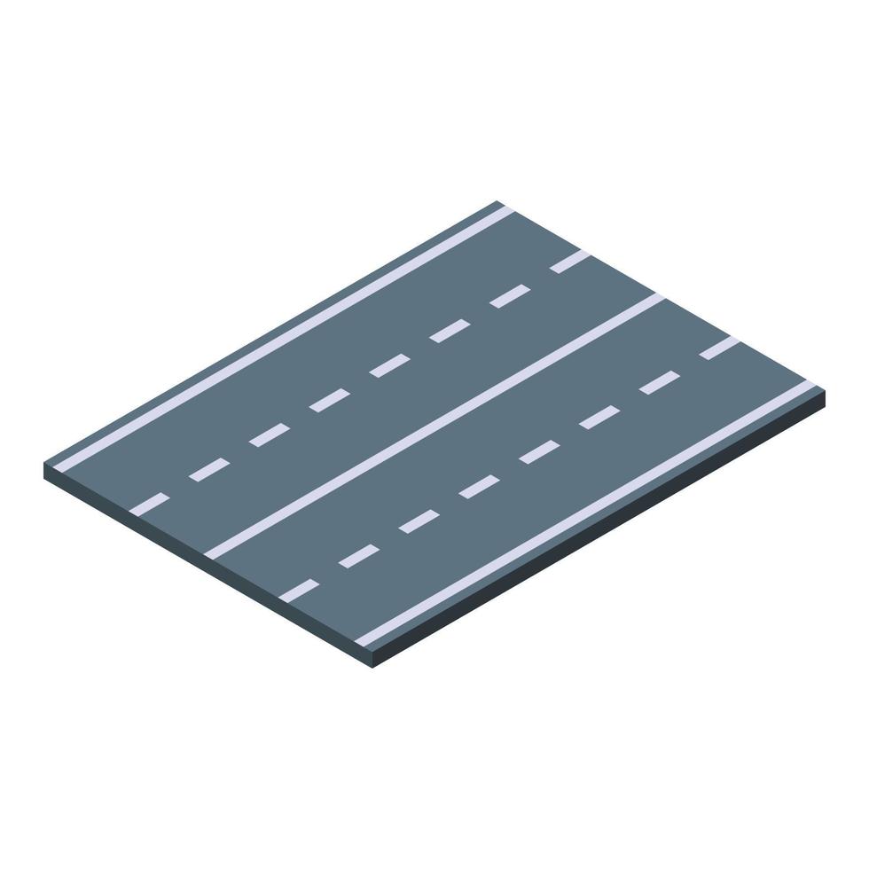 Car road icon, isometric style vector