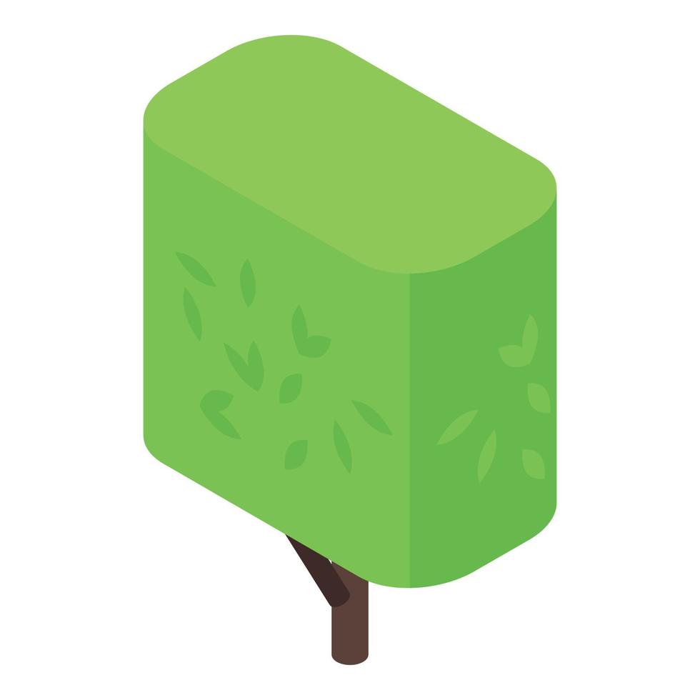 icono de árbol forestal, estilo isométrico vector