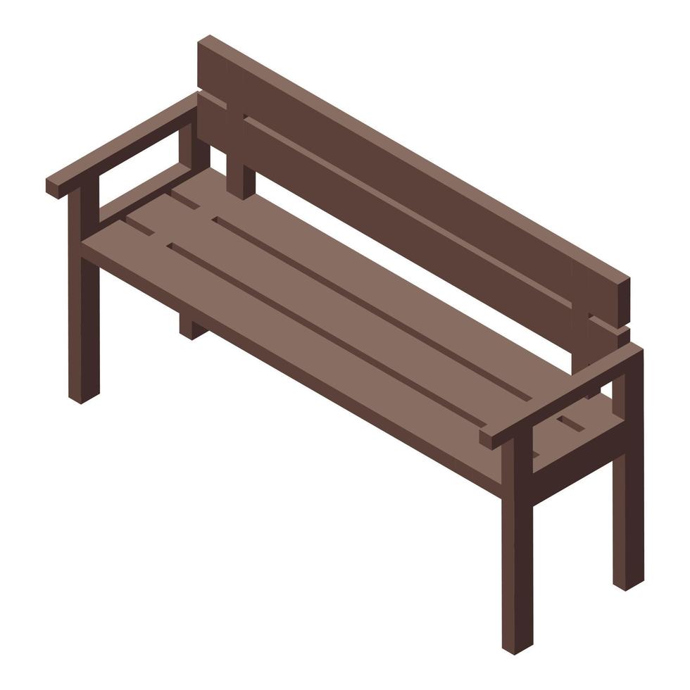 City bench icon, isometric style vector