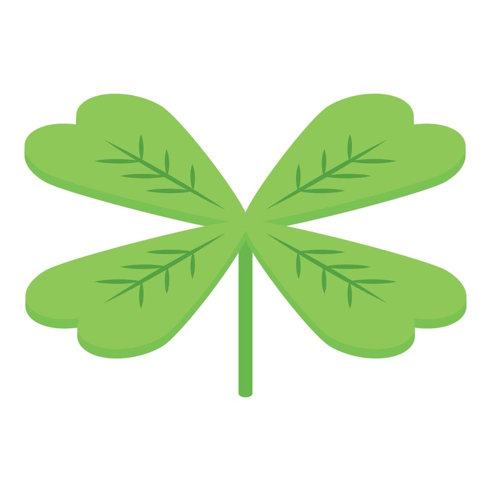Botanical clover icon, isometric style vector
