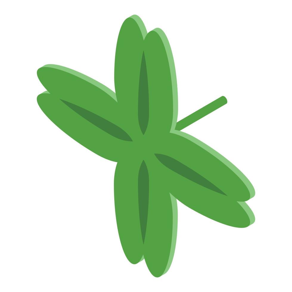 Nature clover icon, isometric style vector