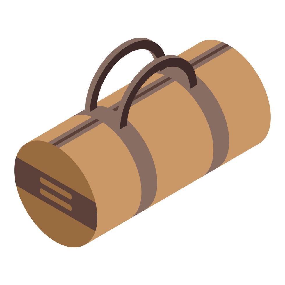 icono de bolsa deportiva, estilo isométrico vector