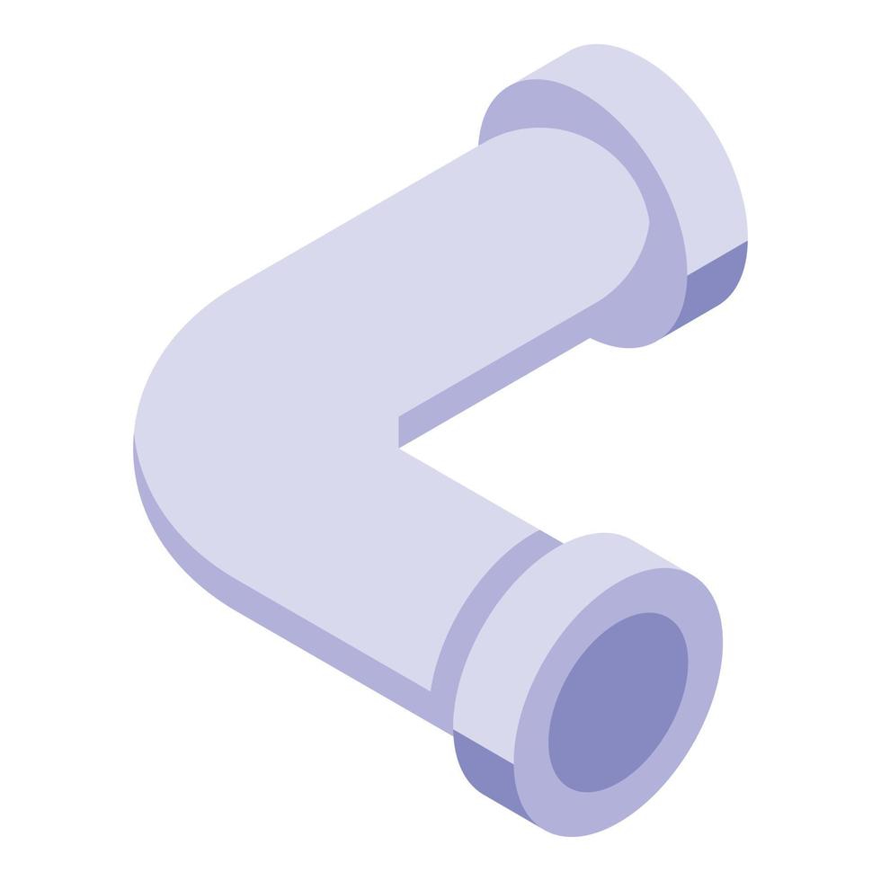 Toilet pipe icon, isometric style vector